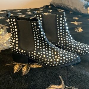 Design Lab Black Studded Booties Size 8.5